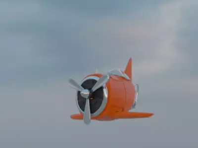  A cartoonish aircraft Free 3D model