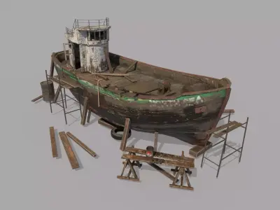 Maintenance of Fishing Boat  3D model