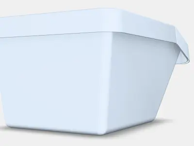 SORTERA waste garbage can with lid Low-poly 3D model