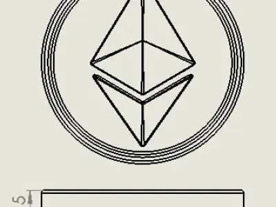 Ethereum 3D Part STL and IGES 3D print model 3D print model