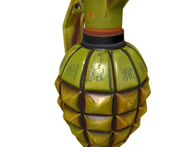 Stylized Combat Grenade 3D Model Low-poly 3D model