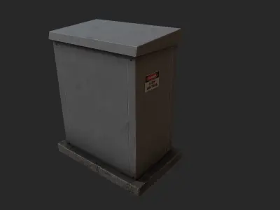 Electrical Box 3 Low-poly 3D model
