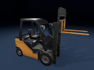 Forklift truck Low-poly 3D model purchase