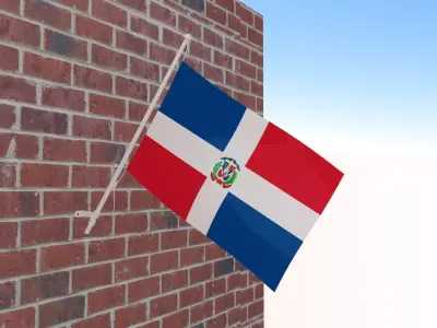Flag of the Dominican 3D model