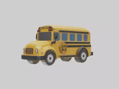 School Bus Model 1 Low-poly 3D model