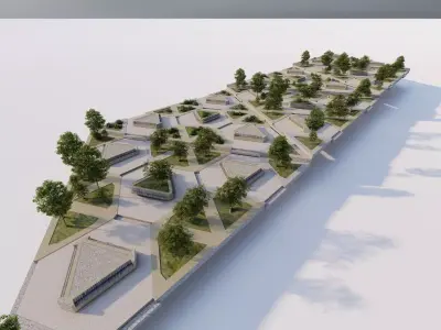 public park-Private Park Landscape 3D model 6