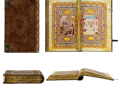 HISTORICAL BOOK VOL01 Low-poly 3D model