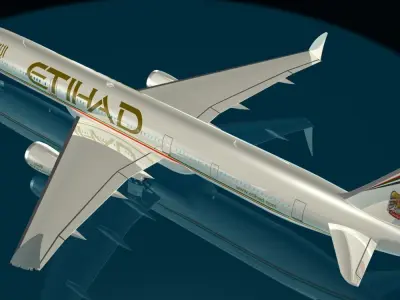 Etihad Boeing 777 - 9X 3D model