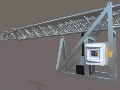 TELESCOPIC  TOWER SYSTEM Low-poly 3D model