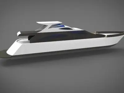 Island yacht 3D model