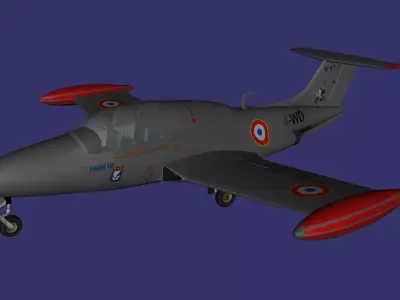 Morane Saulnier MS 760 Paris Free low-poly 3D model