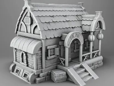 Stylized Middle Ages Set Part 3 3D print model