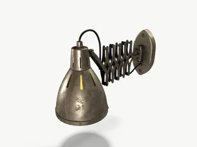wall folding light Low-poly 3D model