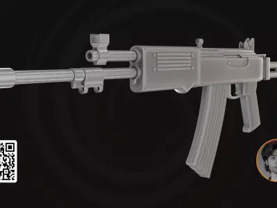 IMI Galil ARM - Elite Tactical Assault Rifle 3D Model 3D model
