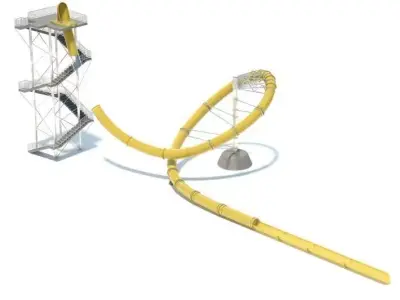 Steel Slide For Kids 3D model