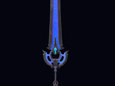 Fantasy Sword - Game Ready - Low-poly 3D model