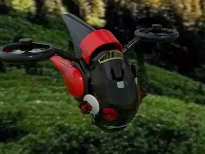 DRONE flying Free low-poly 3D model