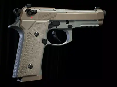 PBR - M9A3 Tactical Pistol - Game-Ready 3D Asset Low-poly 3D model