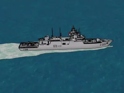 Istanbul Class Frigate F 515  High Quality 3D Model 3D model