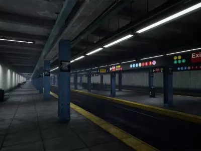 Subway Station 3D model get