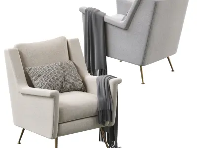 Carlo Mid-Century Chair 3D model
