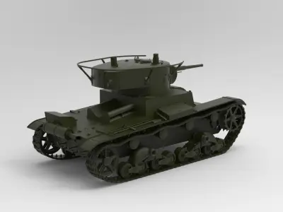 T-26 tank 3D model