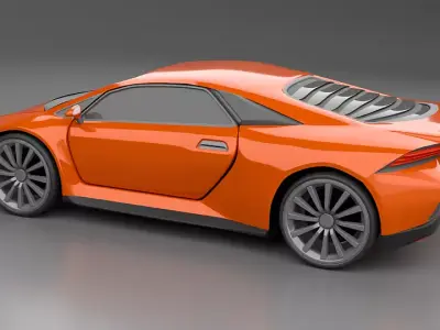 Panteox concept car 3d model 3D model