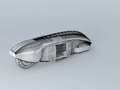 Shuttle futuristic vehicle Free 3D model