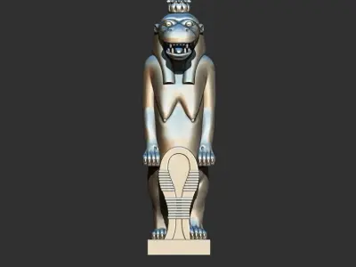 Taweret  ancient Egyptian hippo goddess 3d printable model 3D print model