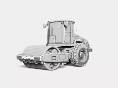 Smooth Drum Soil Compactor RoZ 3D print model