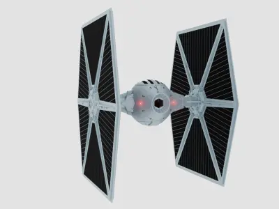 TIE fighter 3D model by TrainyMcTrainface