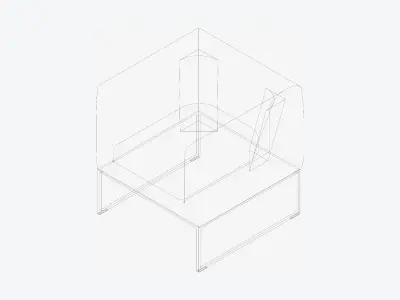 Furniture - Armchair - Contemporary - Line - Type 3 Low-poly 3D model