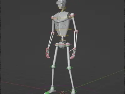 Humanoid Robot Low-poly 3D model buy