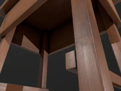 Side table Low-poly 3D model buy