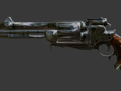 Detailed 3D Pistol Low-poly 3D model