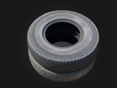 Tire Stack  Rugged Detail for Industrial and Urban Scenes 3D model