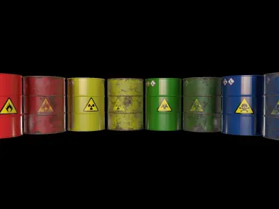 Steel Barrel Low-poly 3D model buy
