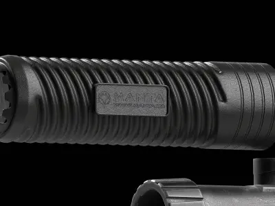 Manta Suppressor Cover V2 Low-poly 3D model
