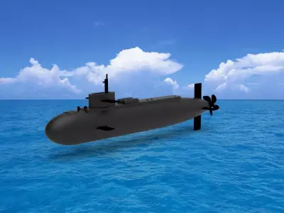 submarine 3D model