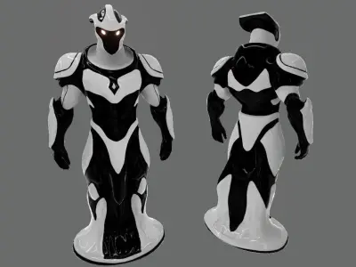 Sci-Fi Armored Warrior Statue 3D print model
