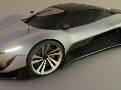 Game-Ready Sports Car 3D Model Low-poly 3D model