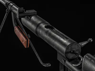 PTRD 41 Anti Tank Rifle Low-poly 3D model