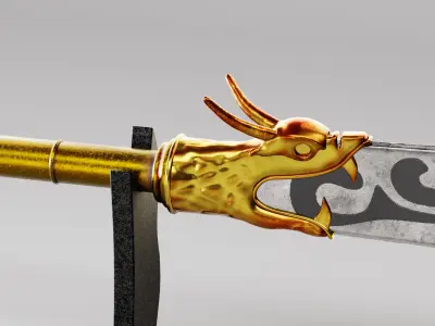 Spear - Ancient Chinese Weapon Low-poly 3D model