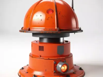 Industrial SciFi Beacon Station 3D model
