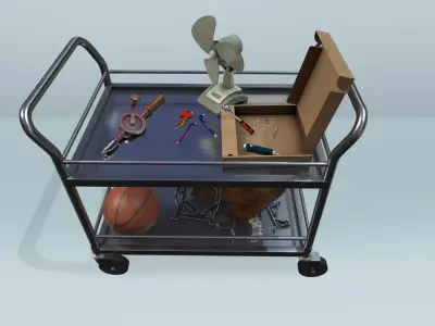 Garage Props Low-poly 3D model