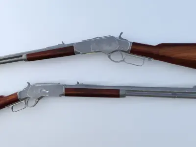 winchester 1873 Model and Textures Low-poly  Low-poly 3D model