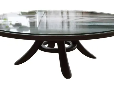 Antique Glass Table Low-poly 3D model