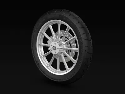 Motorcycle Wheel 3D model