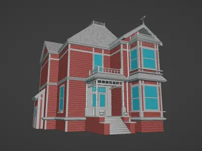 High poly house Free 3D model