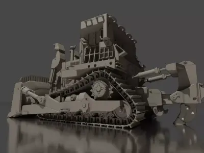 IDF D9 armored bulldozer 3D print model